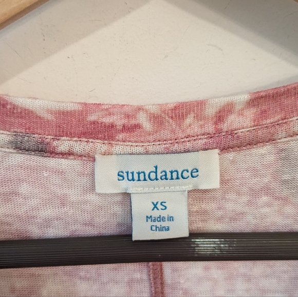 Sundance Women's Linen Pink White Sophia Short Sleeve Tie Waist Shirt XS - Picture 5 of 6